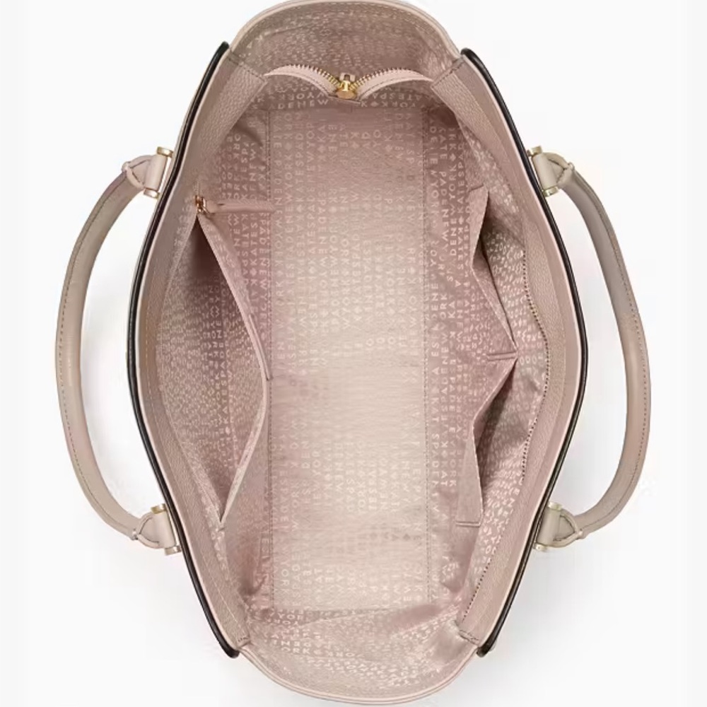 Kate Spade Chester Street Allyn satchel genuine leather beige/cream - Picture 9 of 11